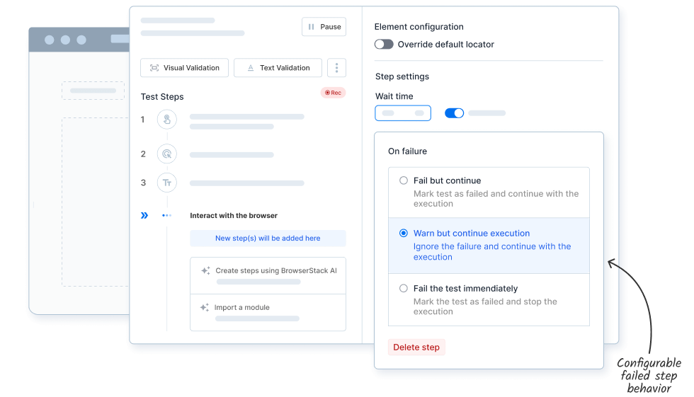 Control your test flow with configurable failures