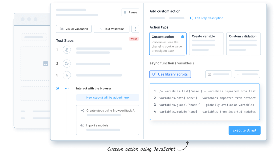 Handle advanced scenarios with custom JavaScript steps Handle advanced scenarios with custom JavaScript steps