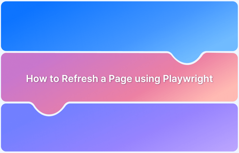 How to refresh a page using Playwright