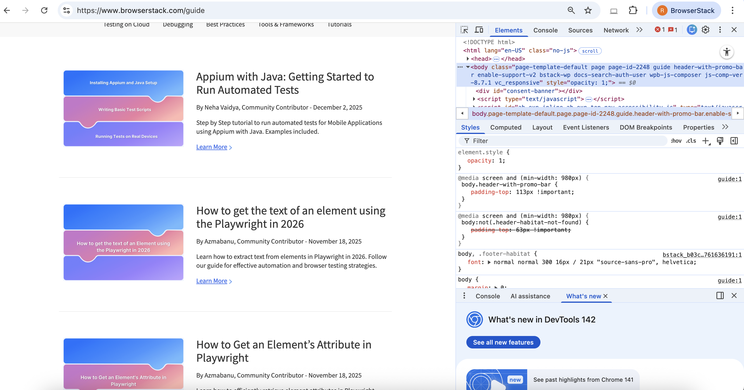 Inspect Elements on Chrome Mac Step 1