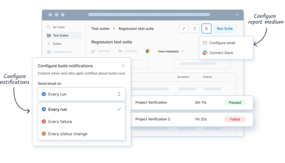 Author tests instantly by recording actions