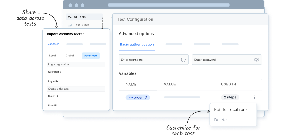 Share test data across tests Share test data across tests